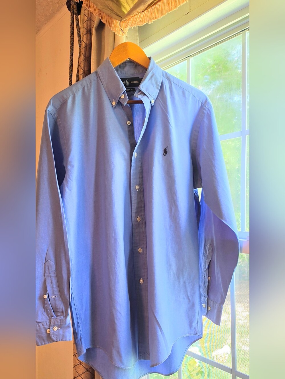 Ralph Lauren Men's Light Blue Button-Down Oxford Shirt